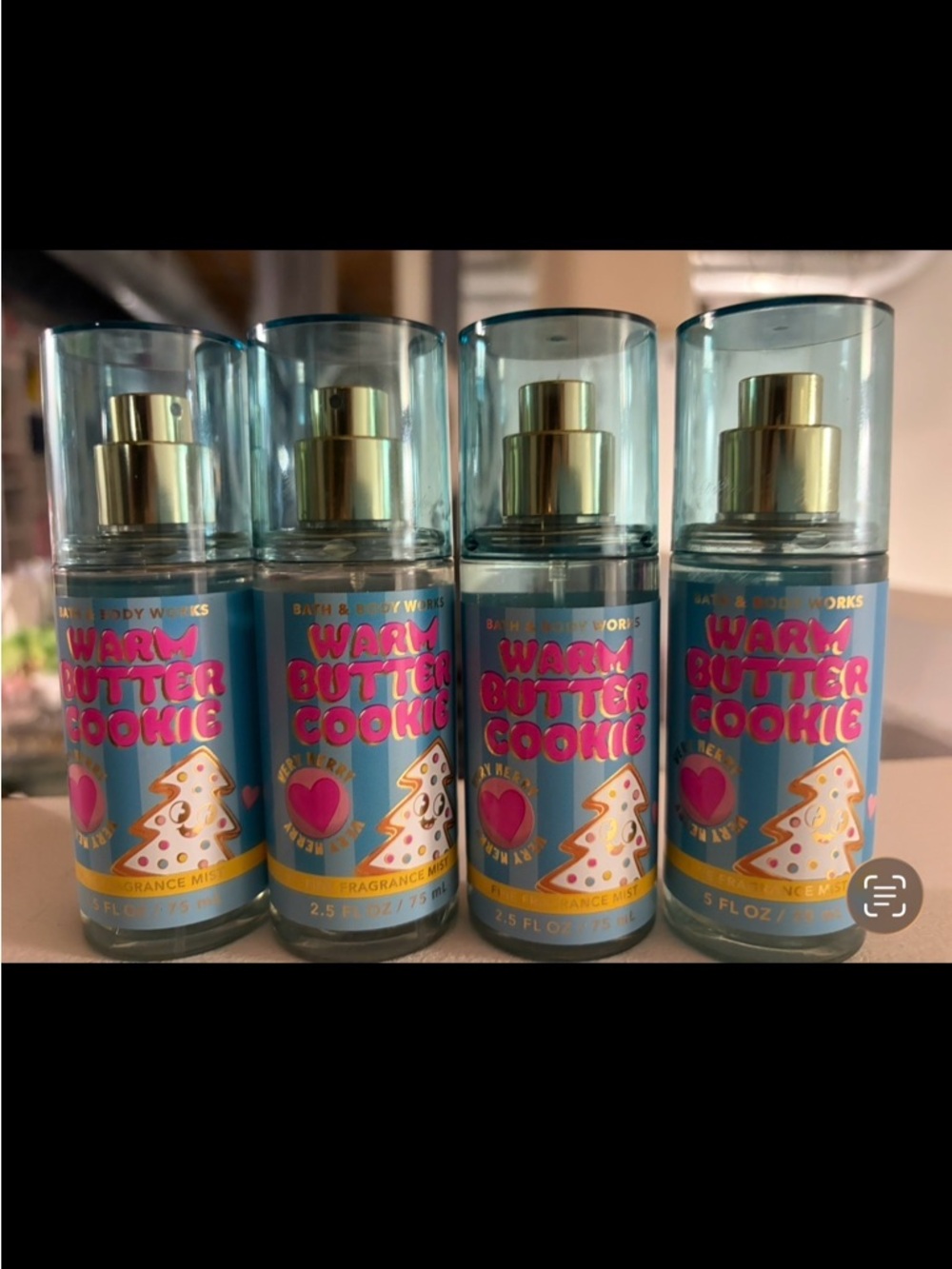 Bath & Body Works Warm Butter Cookie Fragrance Mist - X4